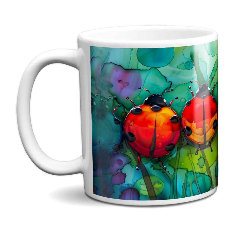 Colourful Ladybirds Mug
