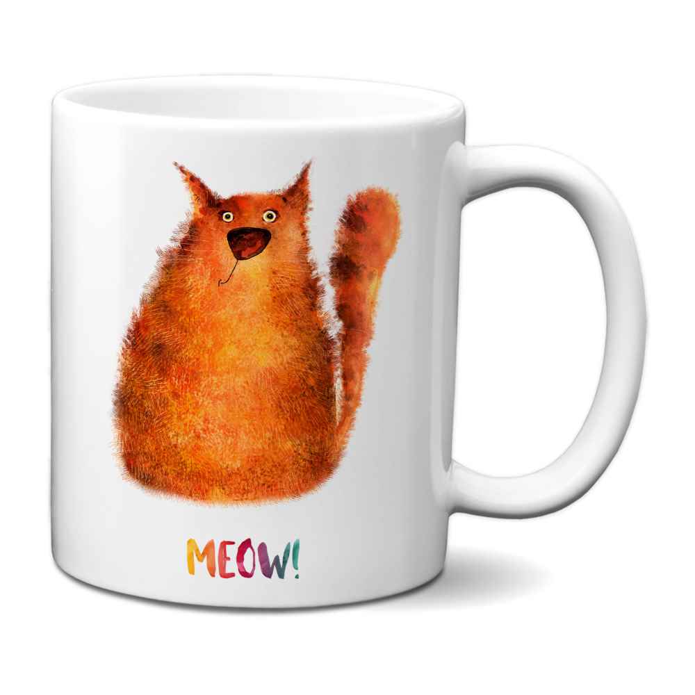 Watercolour Ginger Cat Mug