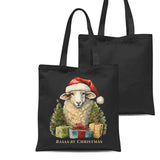 Vintage Christmas Sheep Organic Tote Bag