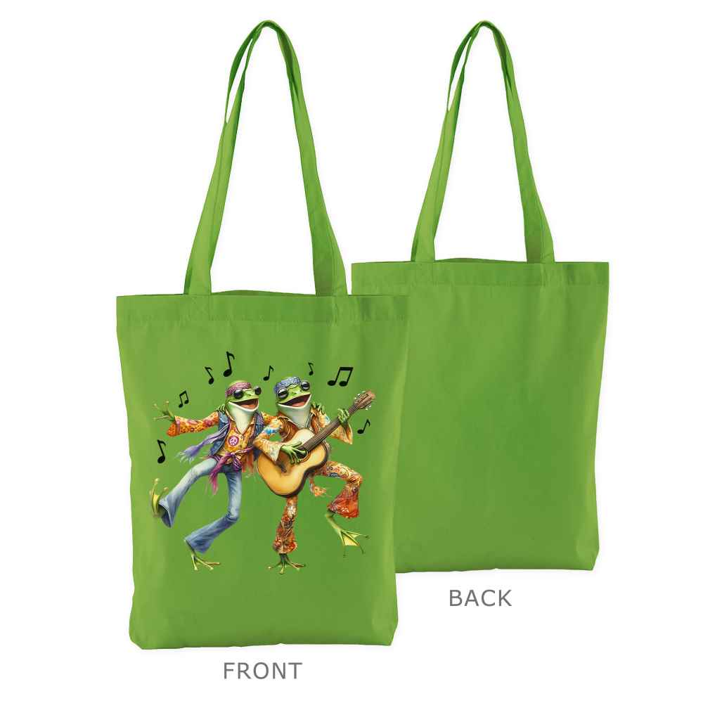 Hippie Singing Frogs EarthAware Tote Bag