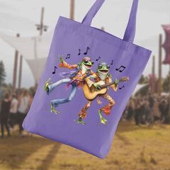 Hippie Singing Frogs EarthAware Tote Bag