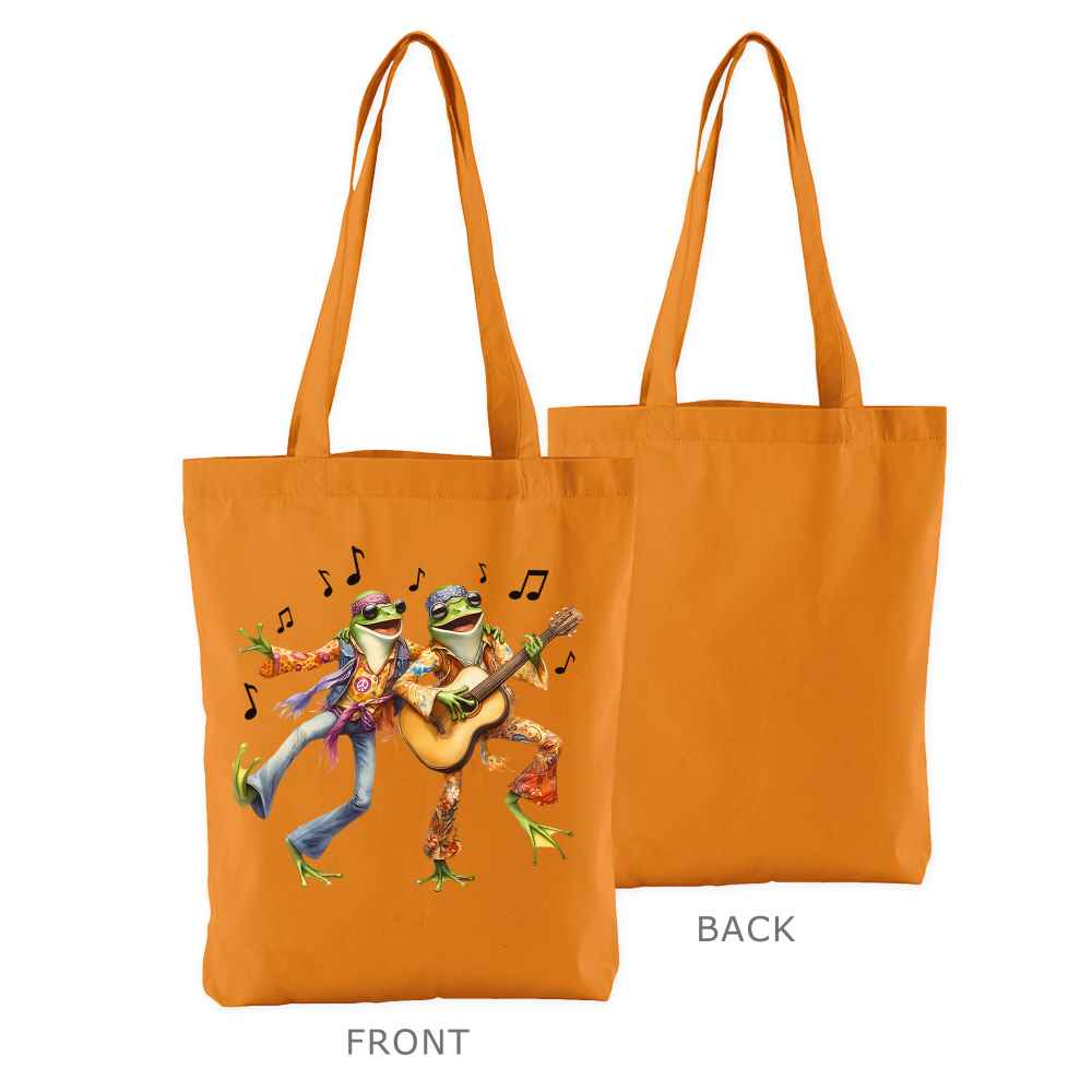 Hippie Singing Frogs EarthAware Tote Bag