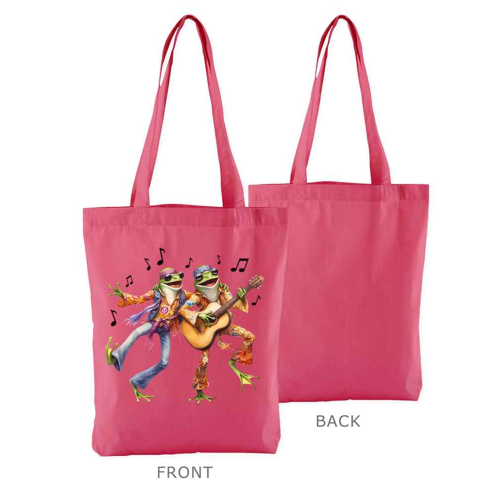 Hippie Singing Frogs EarthAware Tote Bag
