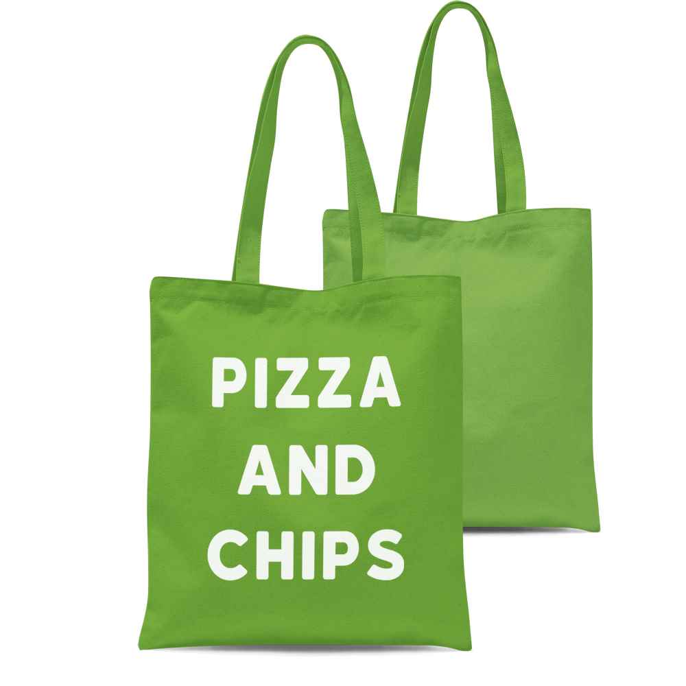 Pizza And Chips Tote Bag