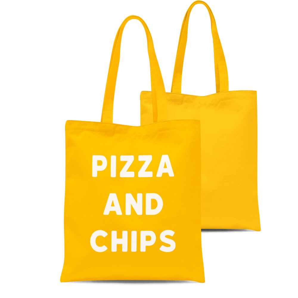 Pizza And Chips Tote Bag