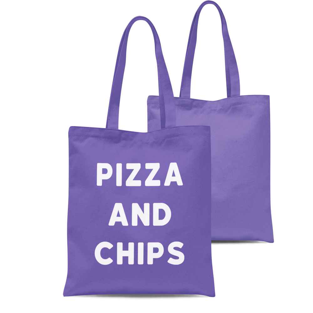 Pizza And Chips Tote Bag