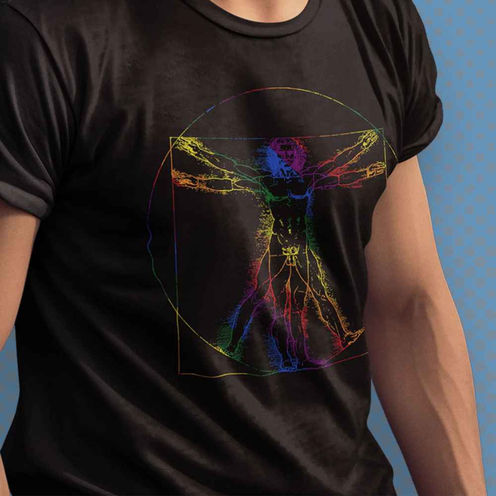 Rainbow Vitruvian Man T-Shirt