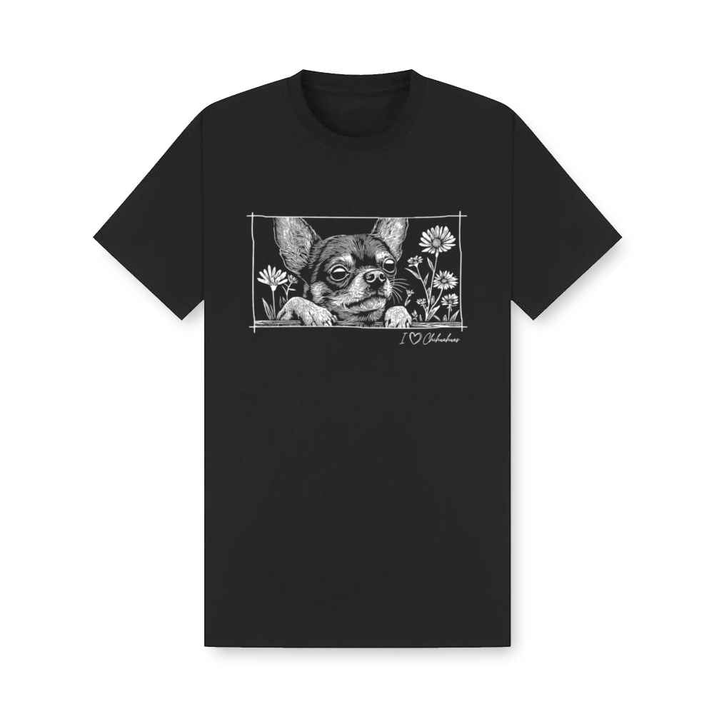 Peeking Chihuahua Organic Cotton T-Shirt