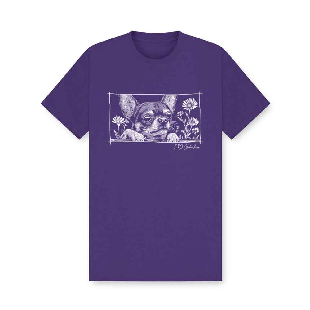 Peeking Chihuahua Organic Cotton T-Shirt