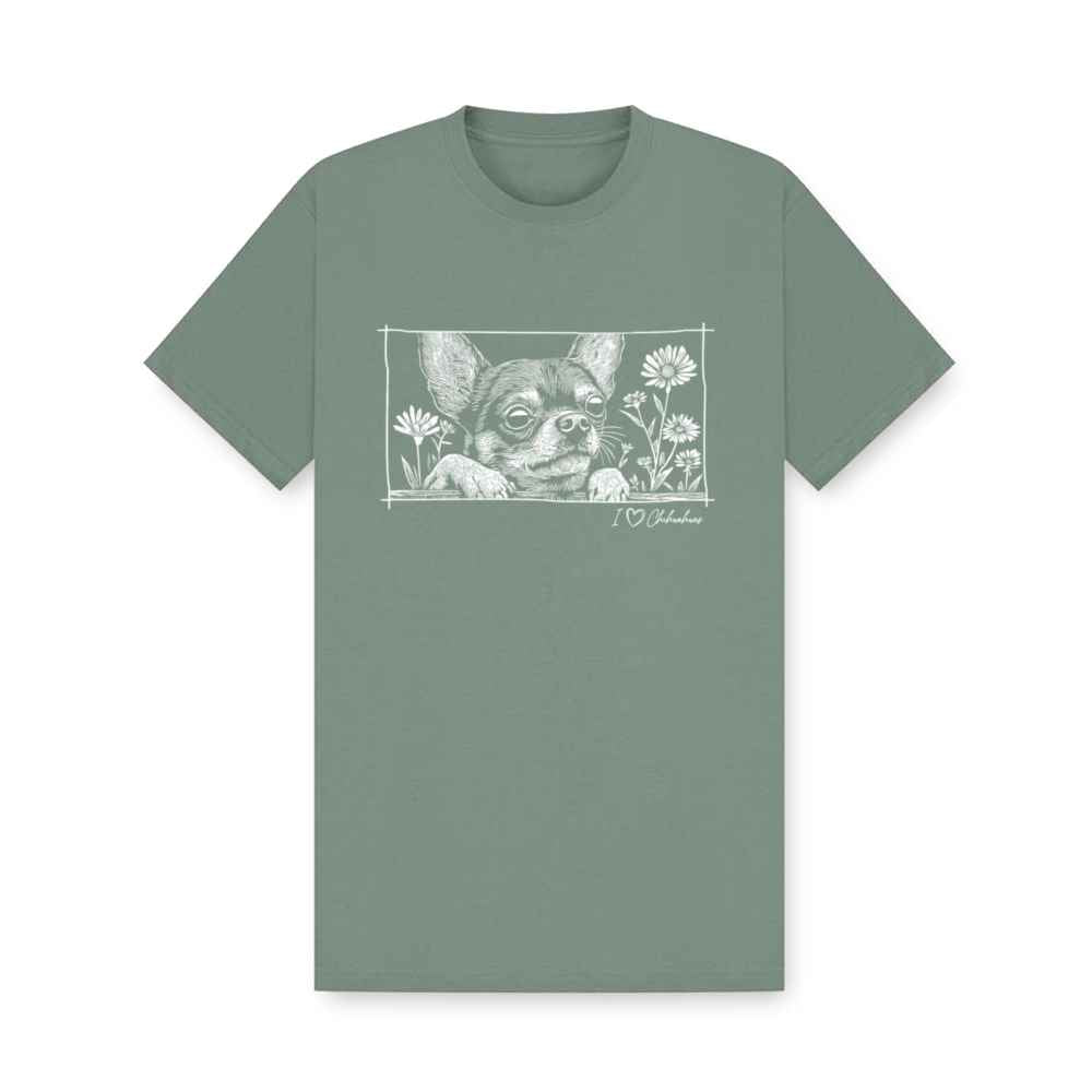 Peeking Chihuahua Organic Cotton T-Shirt