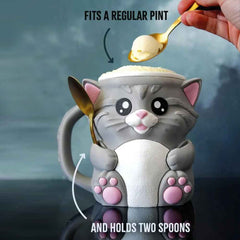 Cuddles the Cat Ice Cream Tub Holder