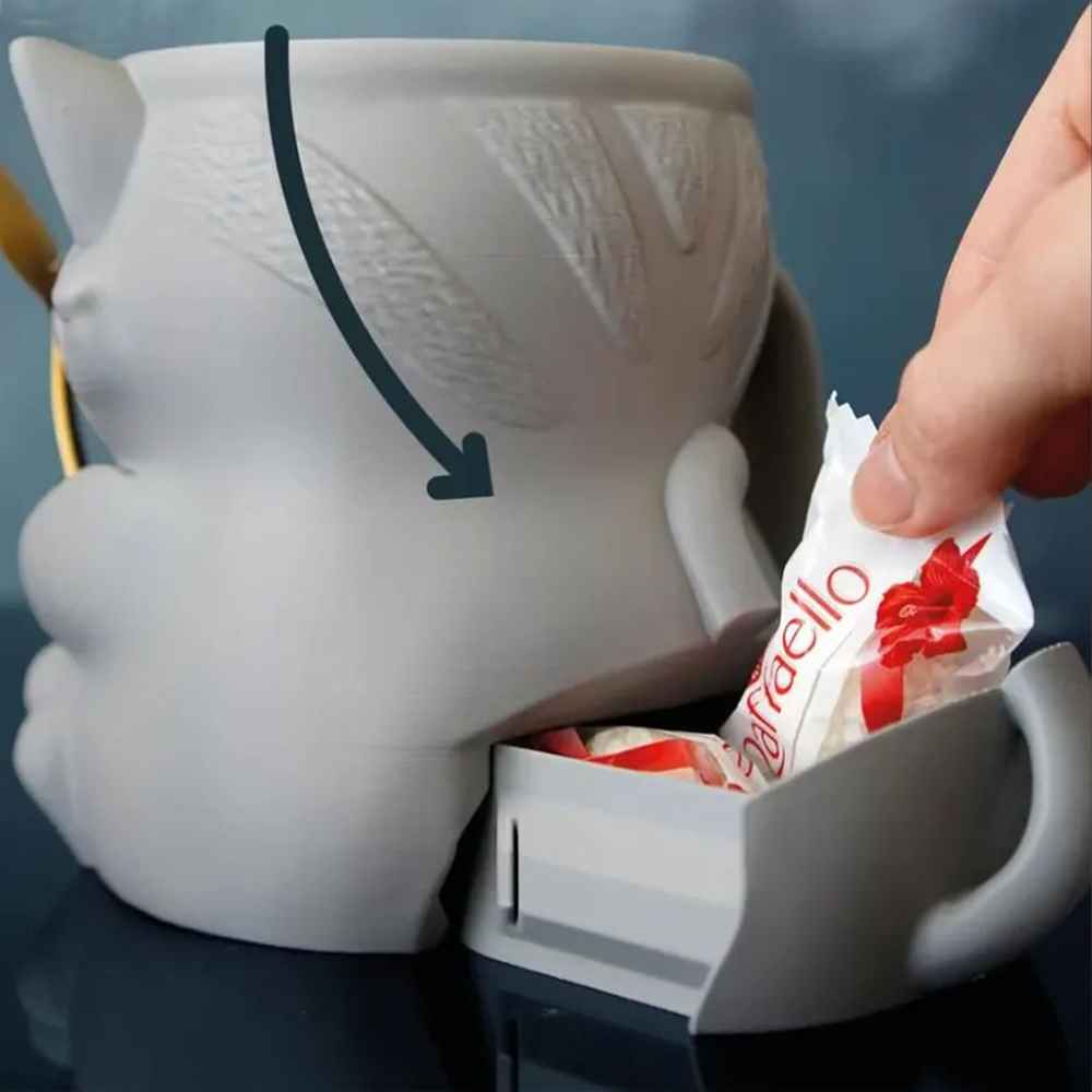 Cuddles the Cat Ice Cream Tub Holder