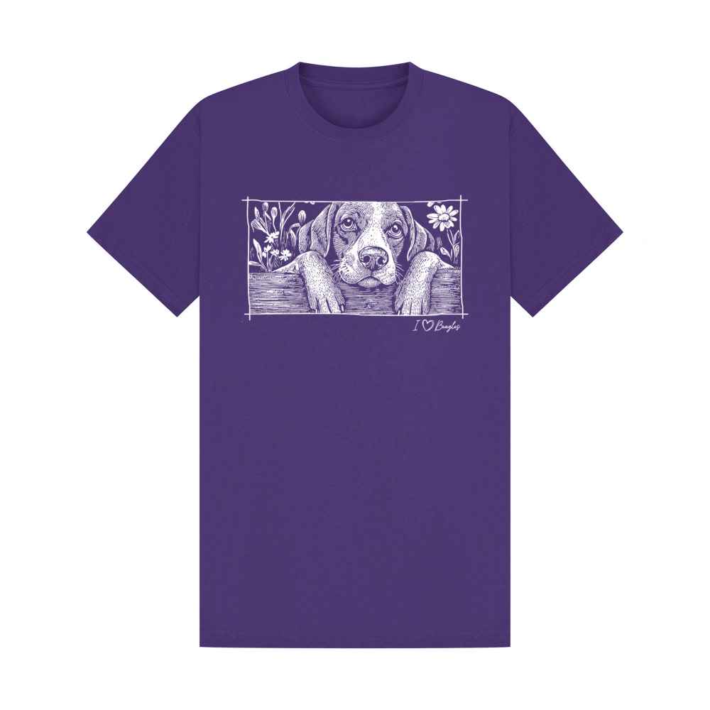 Peeking Beagle Organic Cotton T-Shirt