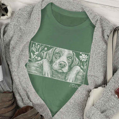 Peeking Beagle Organic Cotton T-Shirt
