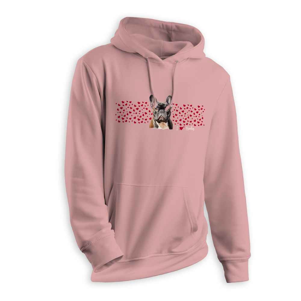 Frenchie Hearts Hoodie