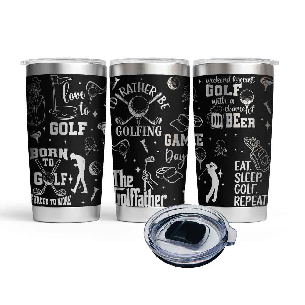 Golf Doodles Engraved Thermal Tumbler