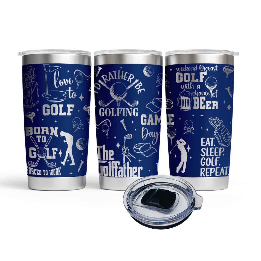 Golf Doodles Engraved Thermal Tumbler
