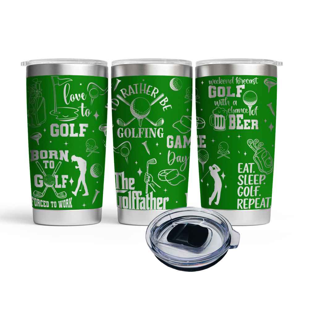 Golf Doodles Engraved Thermal Tumbler