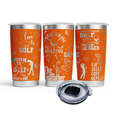 Golf Doodles Engraved Thermal Tumbler