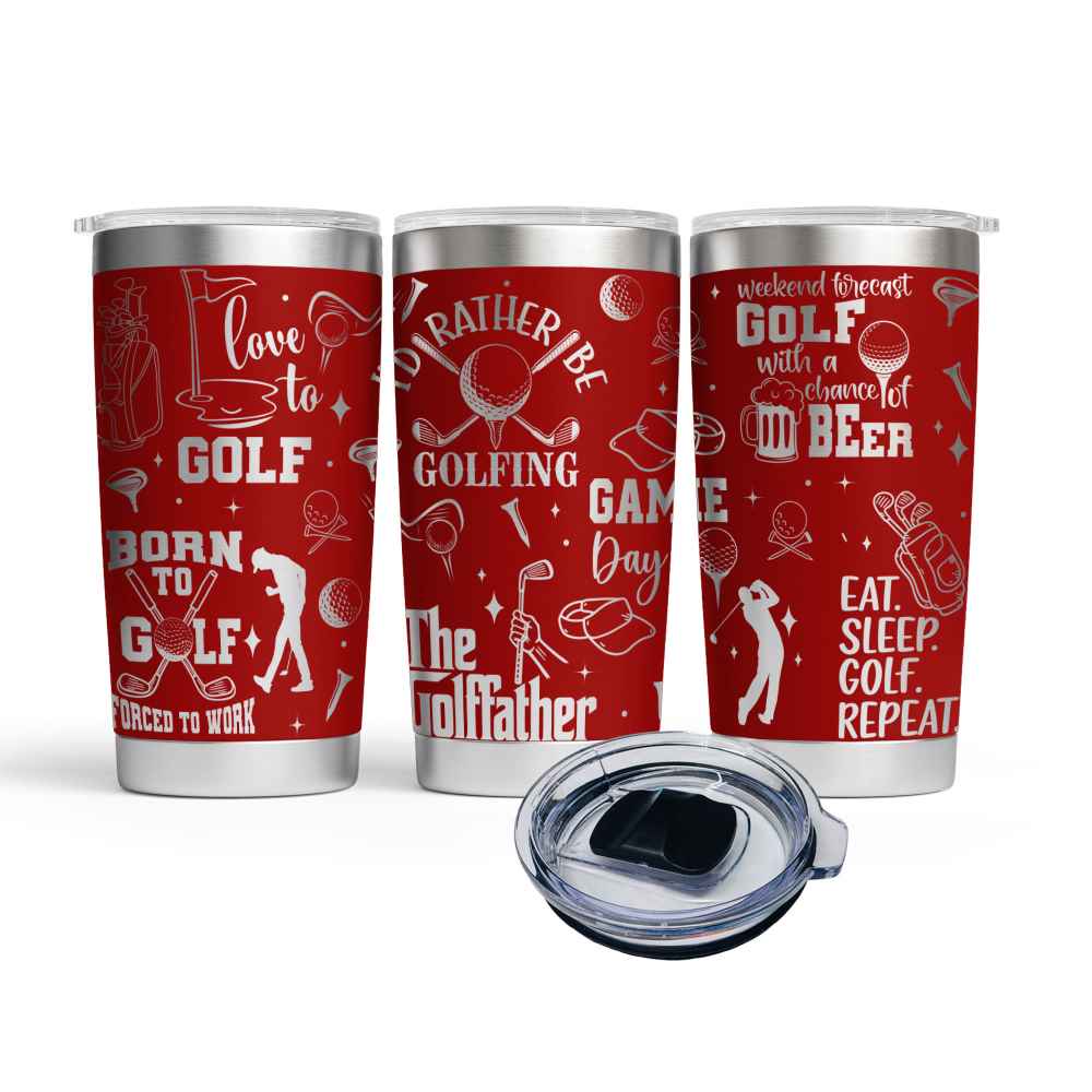 Golf Doodles Engraved Thermal Tumbler