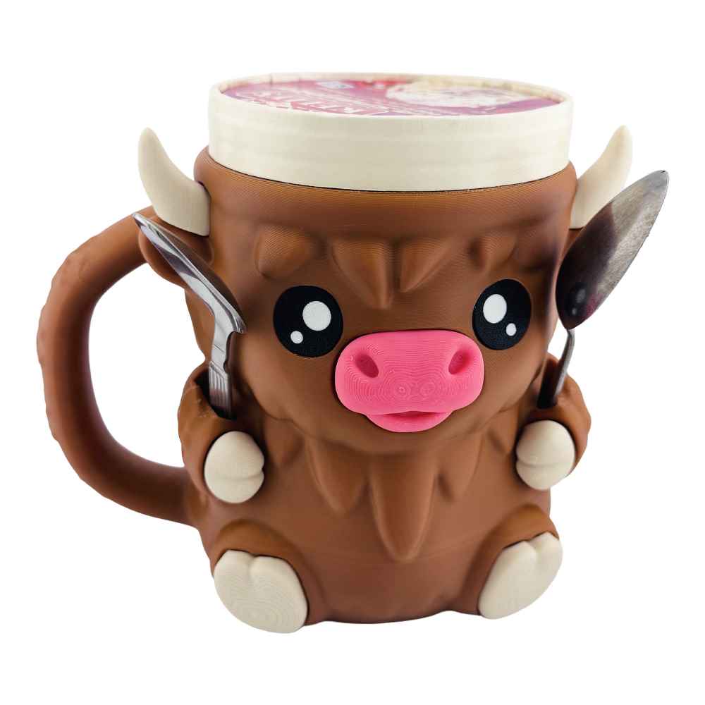 Highland Cow Ice Cream Tub Holder