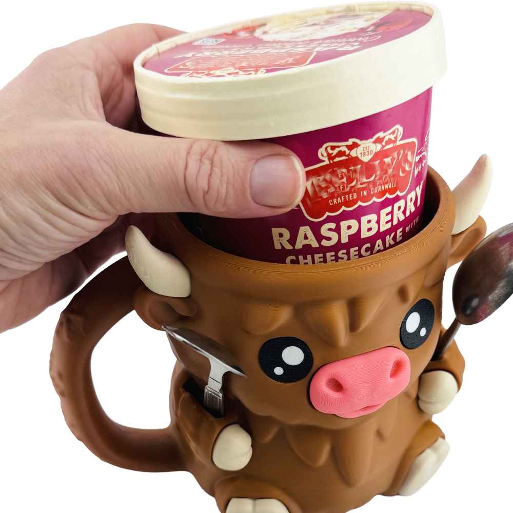 Highland Cow Ice Cream Tub Holder