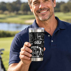 Golf Doodles Engraved Thermal Tumbler