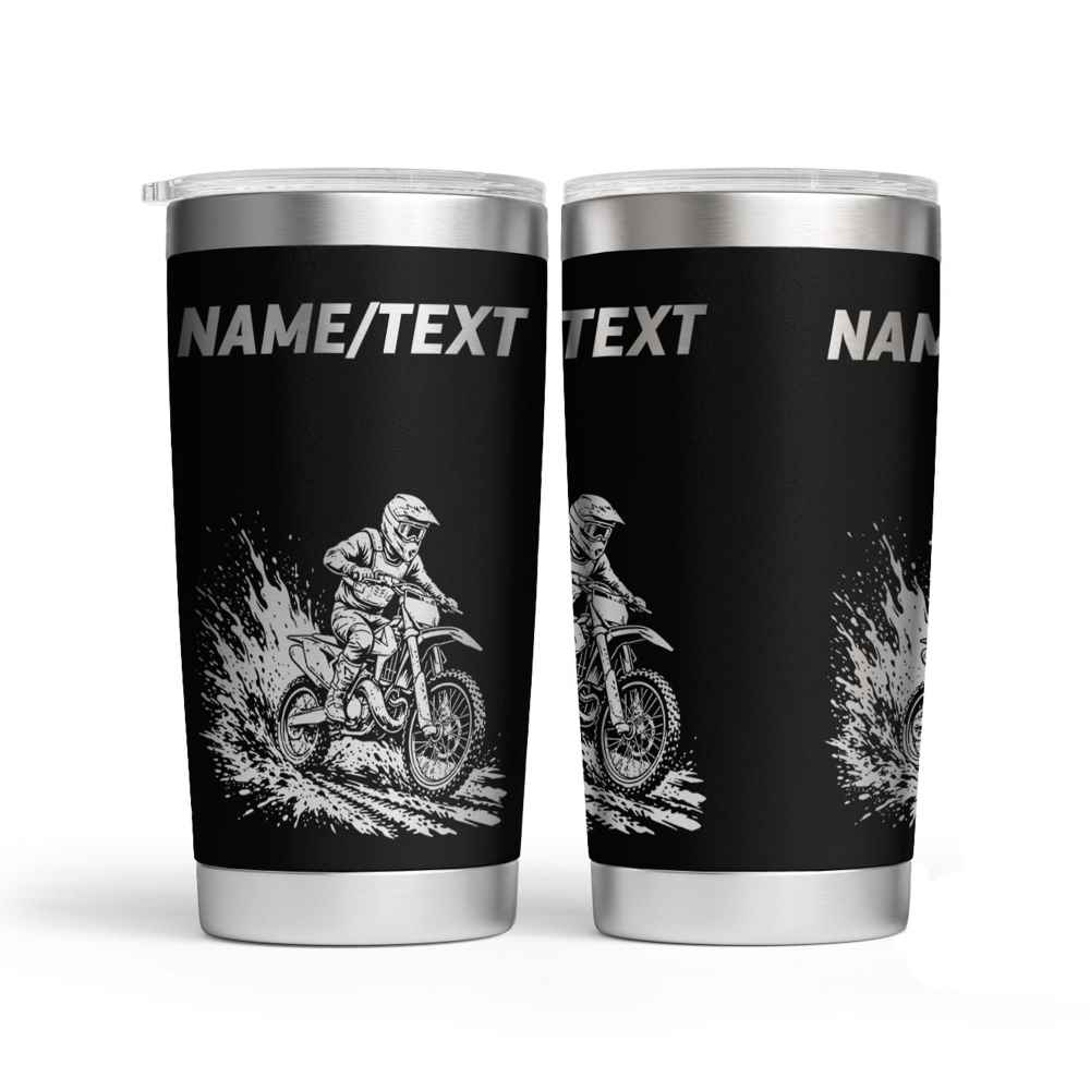 Personalised Motocross Engraved Thermal Tumbler