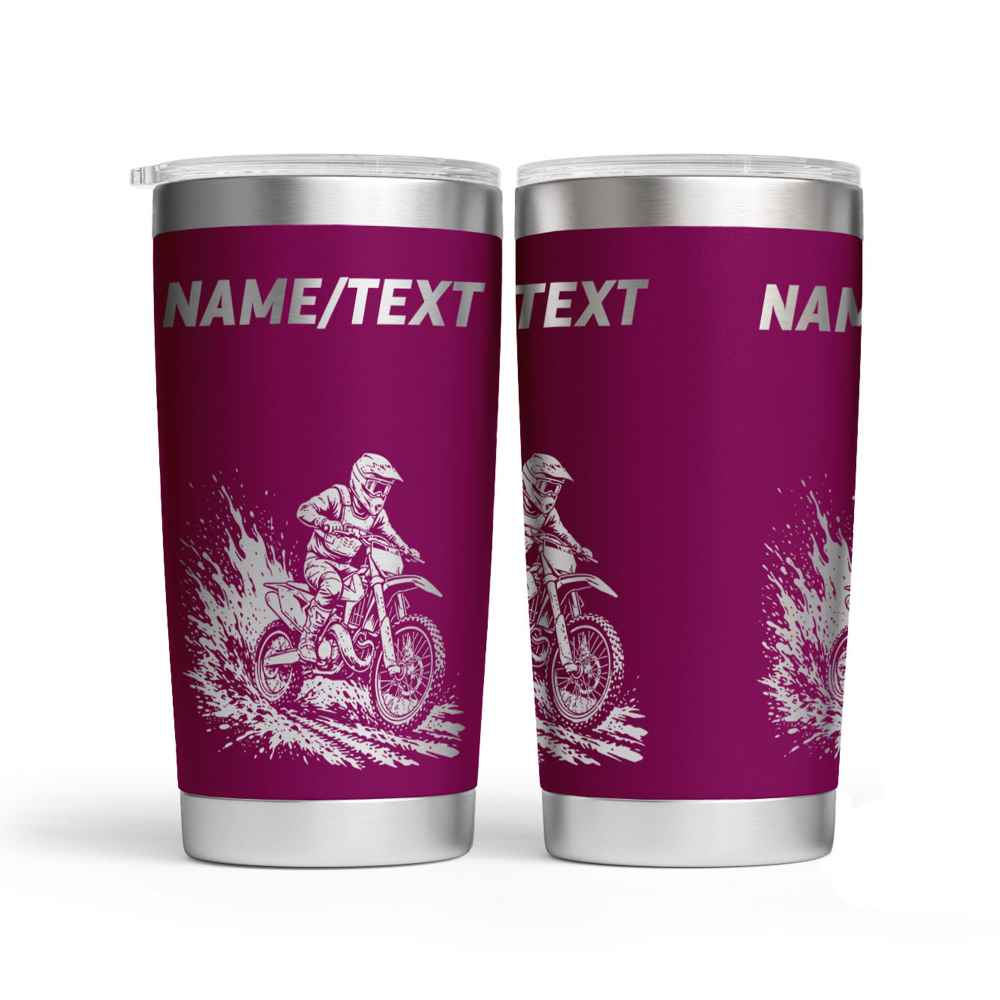Personalised Motocross Engraved Thermal Tumbler