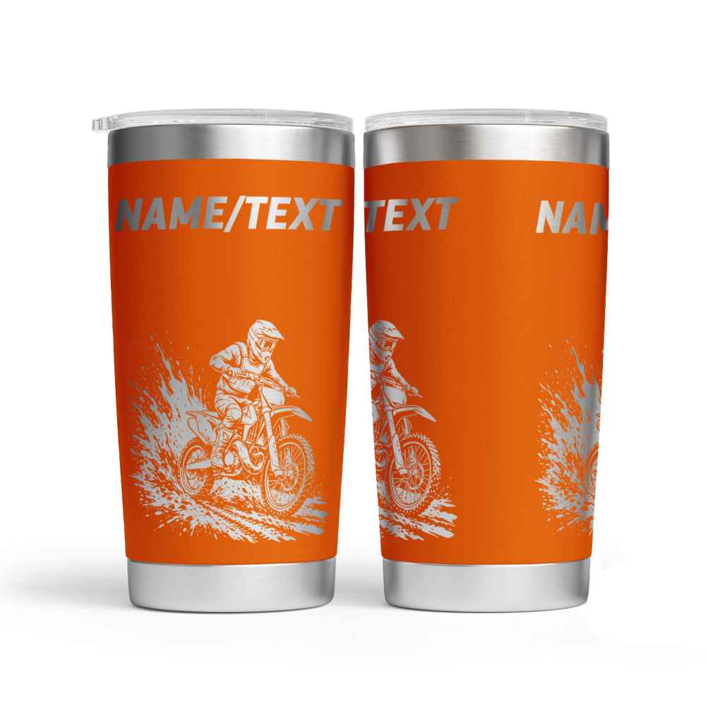 Personalised Motocross Engraved Thermal Tumbler
