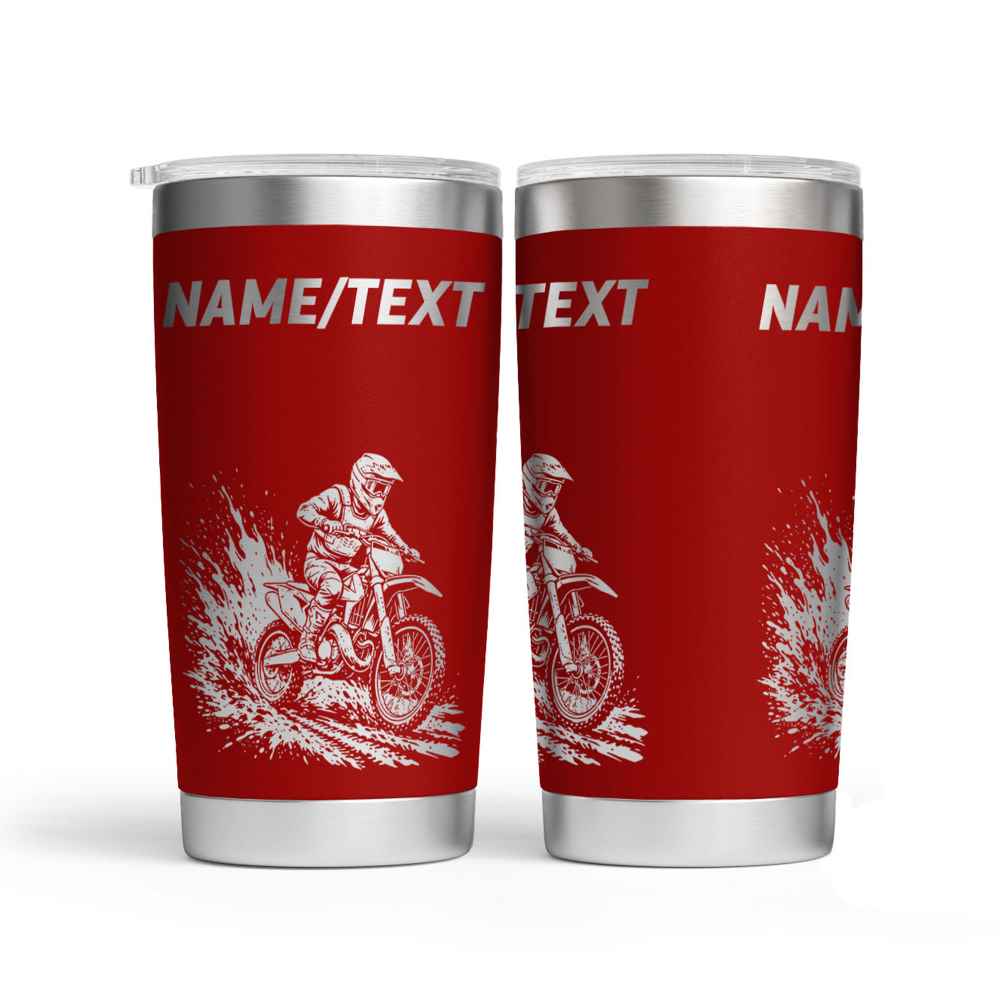 Personalised Motocross Engraved Thermal Tumbler
