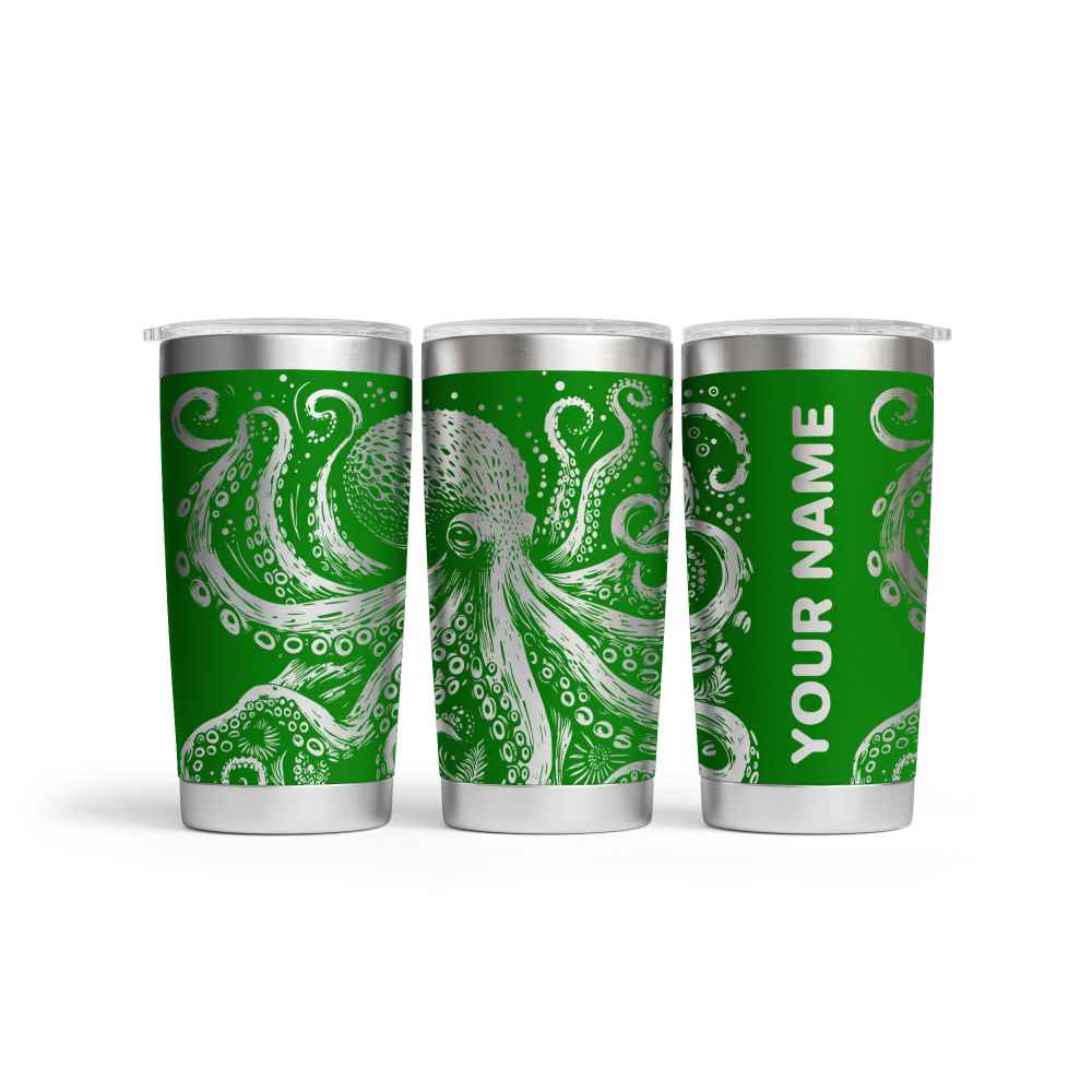 Personalised Octopus Engraved Thermal Tumbler
