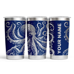 Personalised Octopus Engraved Thermal Tumbler