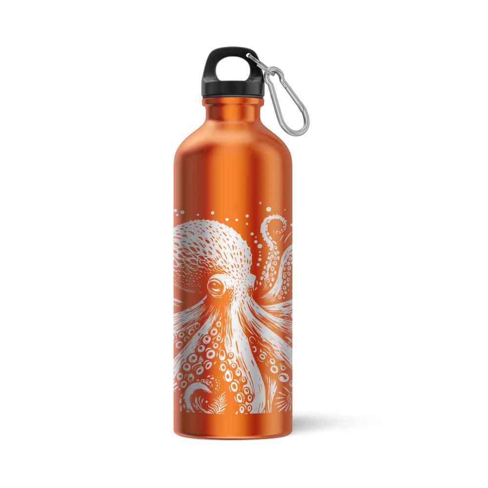 Octopus with Your Name Engraved Sports Water Bottle
