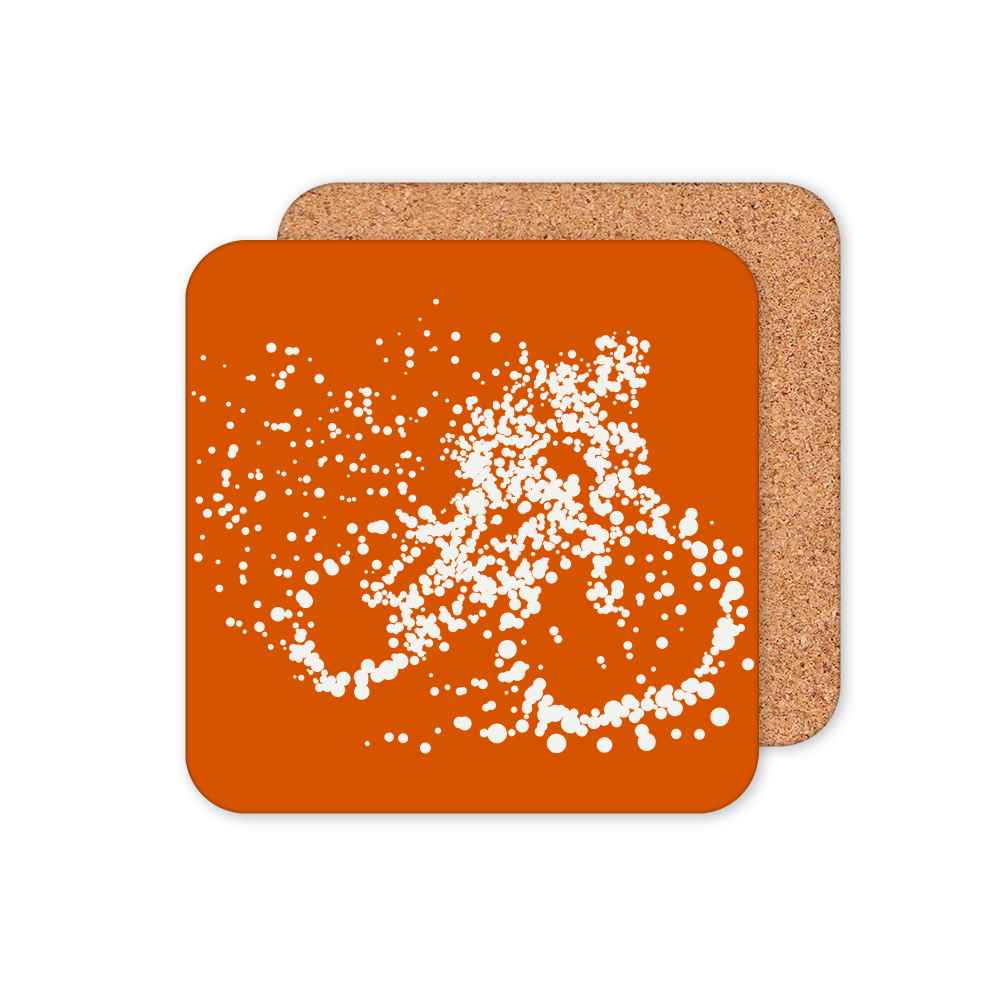 Particle Dot Cyclist Drinks Coasters Set