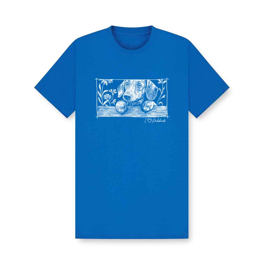 Peeking Dachshund Organic Cotton T-Shirt
