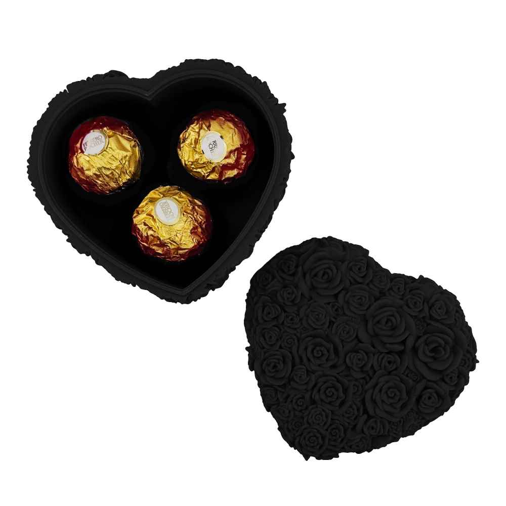 Rose Petal Heart Trinket Box