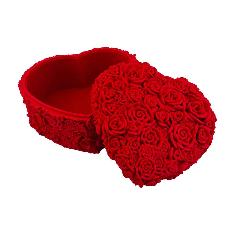 Rose Petal Heart Trinket Box