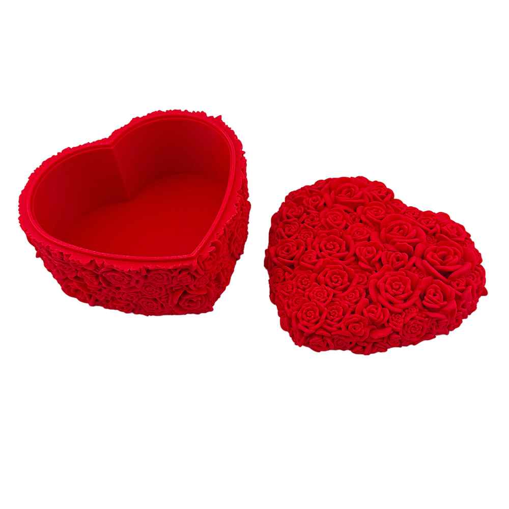 Rose Petal Heart Trinket Box