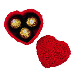Rose Petal Heart Trinket Box