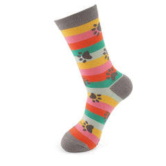 Paw Prints & Stripes Socks