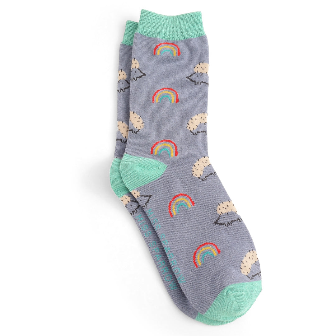 Women's Hedgehogs & Rainbows Socks