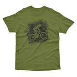 Mountain Bike Rider Splatter Silhouette T-Shirt