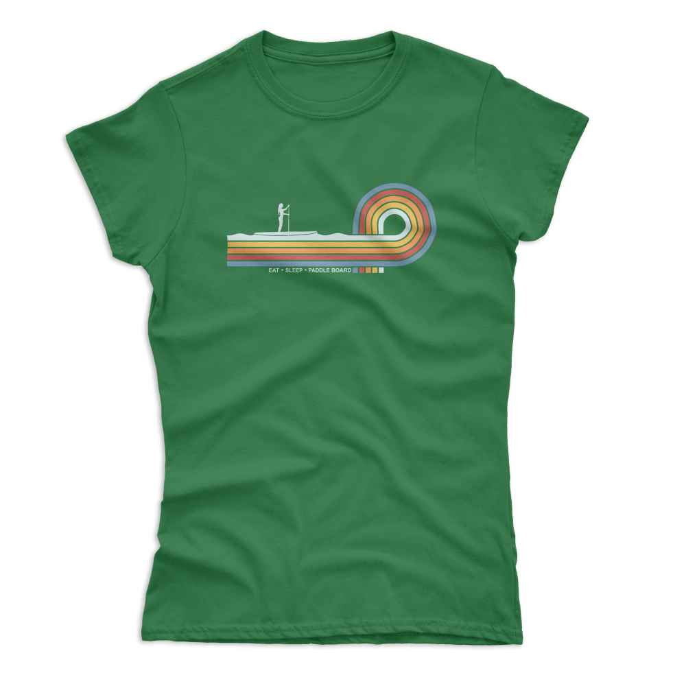 Women's Retro Lines Paddle Board T-Shirt