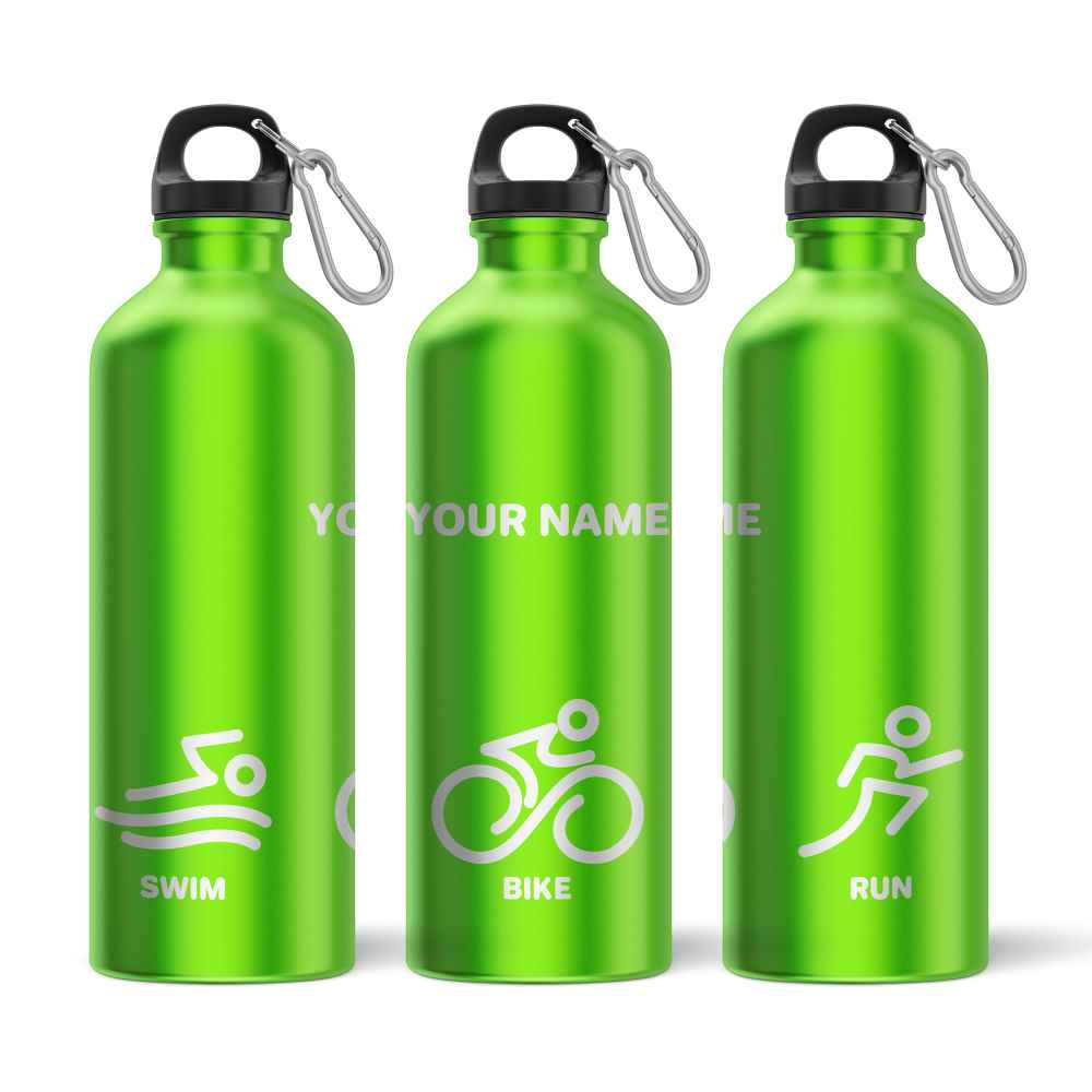 Personalised Triathlon Engraved Sports Water Bottle