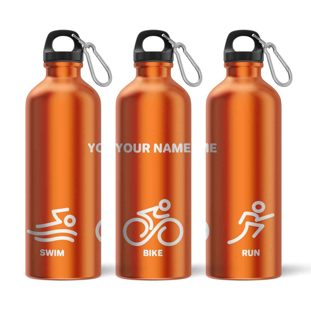 Personalised Triathlon Engraved Sports Water Bottle