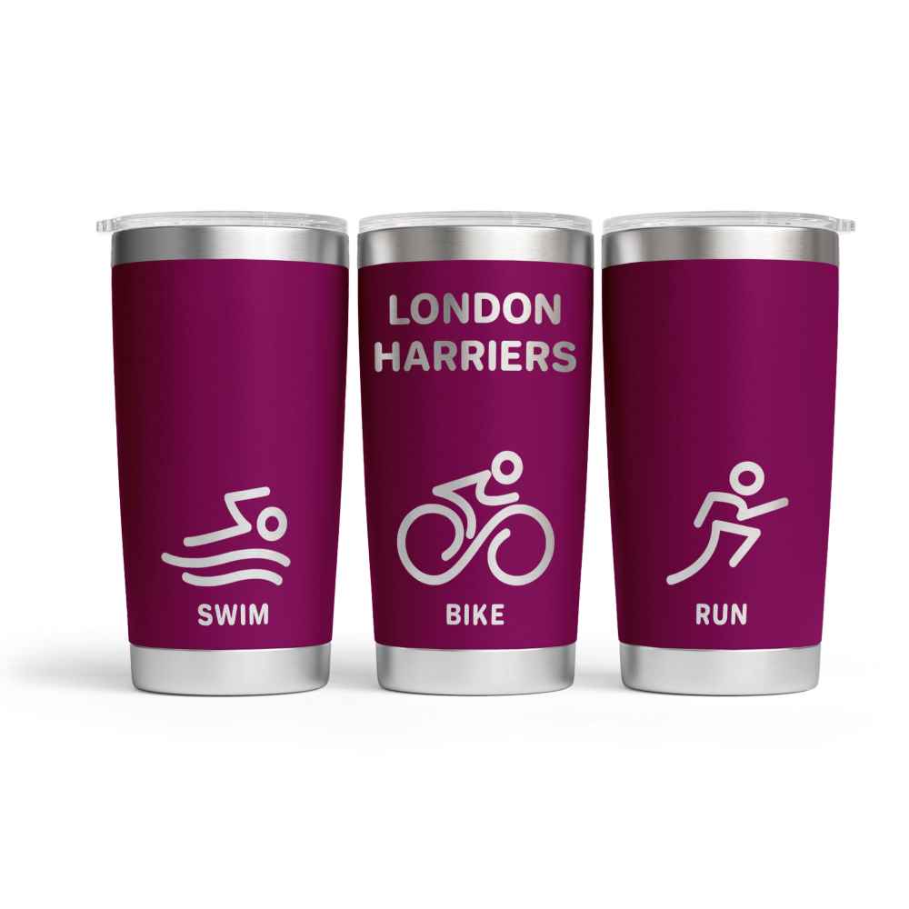 Personalised Triathlon Engraved Thermal Tumbler