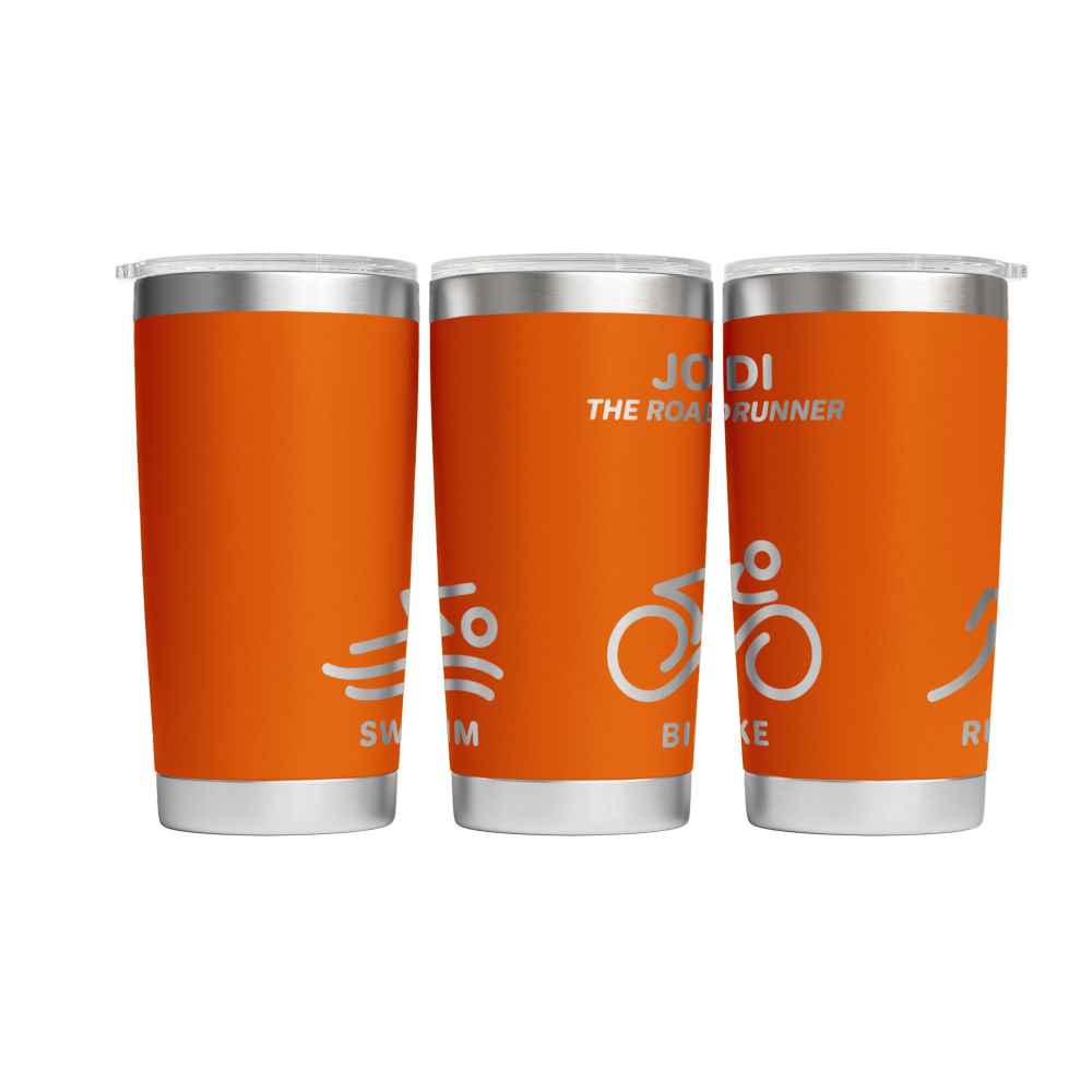 Personalised Triathlon Engraved Thermal Tumbler