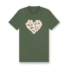 Daisy Heart Unisex Organic Cotton T-Shirt