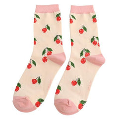 Miss Sparrow Cherries Socks (Women)